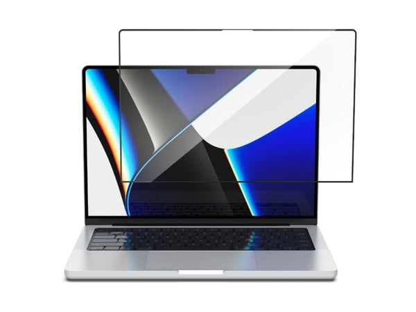 Spigen GLAS.tR SLIM, Bærbar PC-skjermbeskytter, Gjennomsiktig, Apple, Macbook Pro 14 inch (A2442), Herdet glass, 35,6 cm (14")