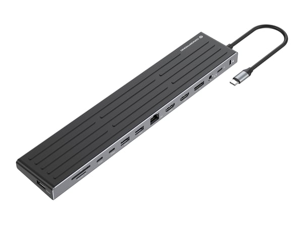 Conceptronic DONN32B, Koblet med ledninger (ikke trådløs), USB 3.2 Gen 1 (3.1 Gen 1) Type-C, 100 W, 3,5 mm, 10,100,1000 Mbit/s, IEEE 802.3ab