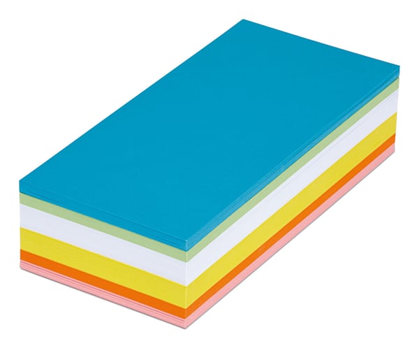 MAUL 6394199, Suorakulmio, Sininen, Vihreä, Oranssi, Punainen, Valkoinen, Keltainen, 150 g/m², 95 mm, 250 kpl