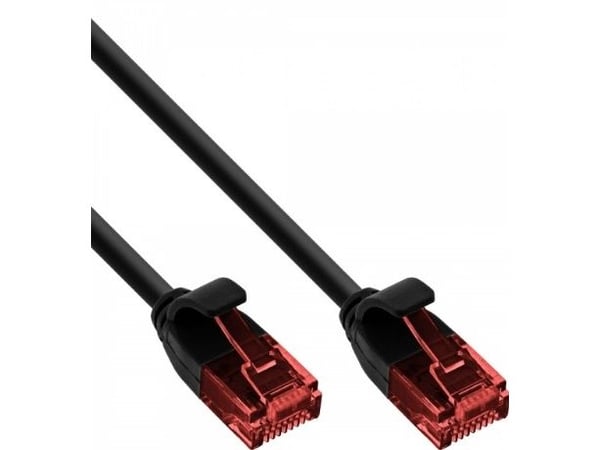 InLine 71211S, 1 m, Cat6, U/UTP (UTP), RJ-45, RJ-45, Svart