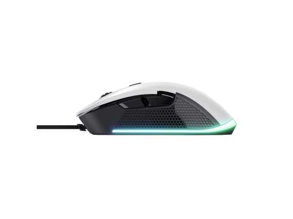 Trust GXT 922 YBAR - Mus - med belysning, gaming - högerhänt - optisk - 6 knappar - kabelansluten - USB 2.0 - vit