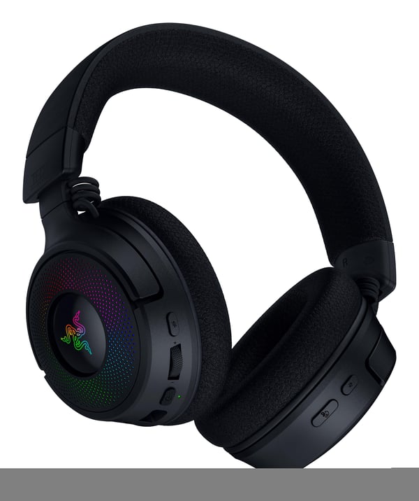 Razer Kraken V4 - Hodesett - full størrelse - Bluetooth / 2,4 GHz radiofrekvens - trådløs, kablet - USB-A, USB-C