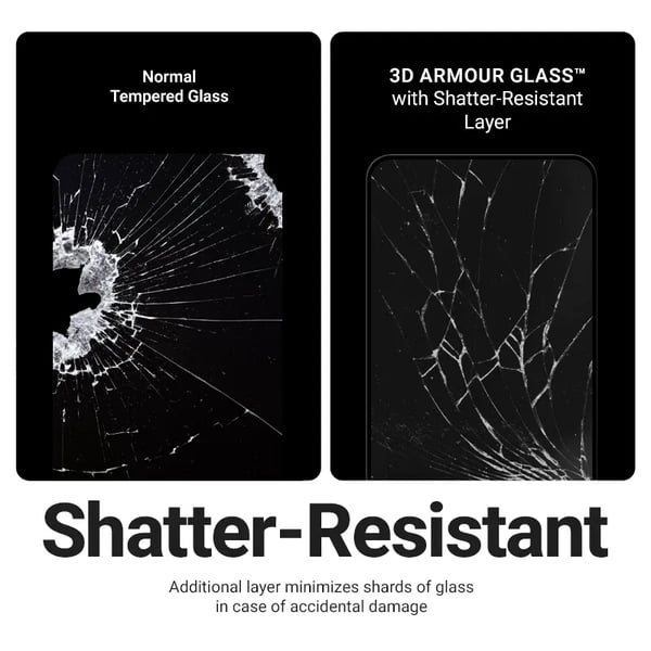 Crong 3D Armour Glass - Herdet glass til iPhone 17 Pro Max + monteringsramme