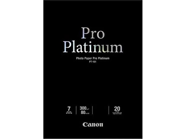 Canon Photo Paper Pro Platinum PT-101 - Glansigt - 300 mikron - A2 (420 x 594 mm) - 300 g/m² - 20 ark fotopapper
