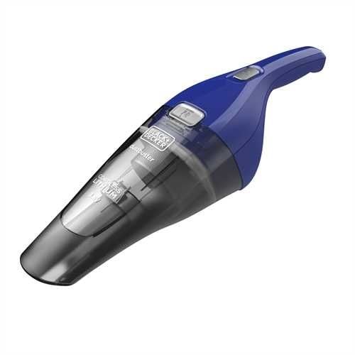 Black & Decker NVC115WA, Kuiva, Suodatus, 630 l/min, Pussiton, Sininen, Harmaa, 0,385 L