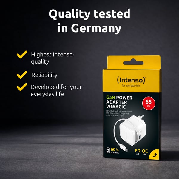 Intenso 7806520, Universal, Innendørs, 110 - 240 V, 50/60 Hz, 65 W, 11 V