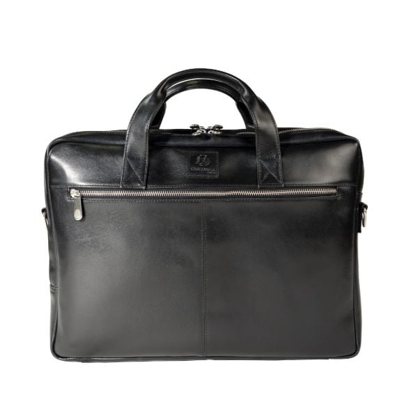Exacompta Exative -nahkainen läppärilaukku. 2 erillistä lokeroa (tasku läppärille jopa 15,6" kokoon asti 38x27x5 cm), laukun koko 41x30x9,5 cm - Mu...