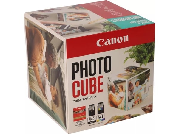 Canon Photo Cube Creative Pack - Blank - 2-pack - svart, farge (cyan, magenta, gul) - original - blå - blekkpatron/papirsett - for PIXMA TS5150, TS...