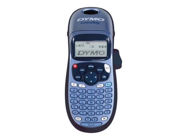 DYMO LetraTag LT-100H - Etikettskrivare - svartvit - direkt termisk - Rulle (1,2 cm) - 160 dpi - upp till 7 mm/sek - kniv - enradig utskrift, tvåra...
