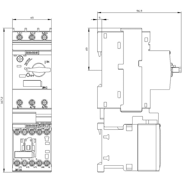Siemens 3RA2110-1FA15-1AP0, 167 mm, 50 mm, 174 mm, 112,5 mm, 589 g, 1 styck