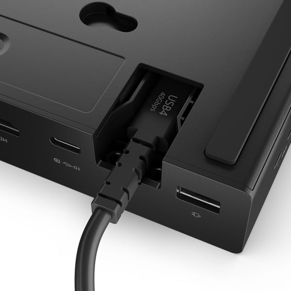 Lenovo ThinkPad USB4 Smart Dock 5500, Koblet med ledninger (ikke trådløs), USB4, 65 W, 1000 Mbit/s, Svart, Eclipse Black
