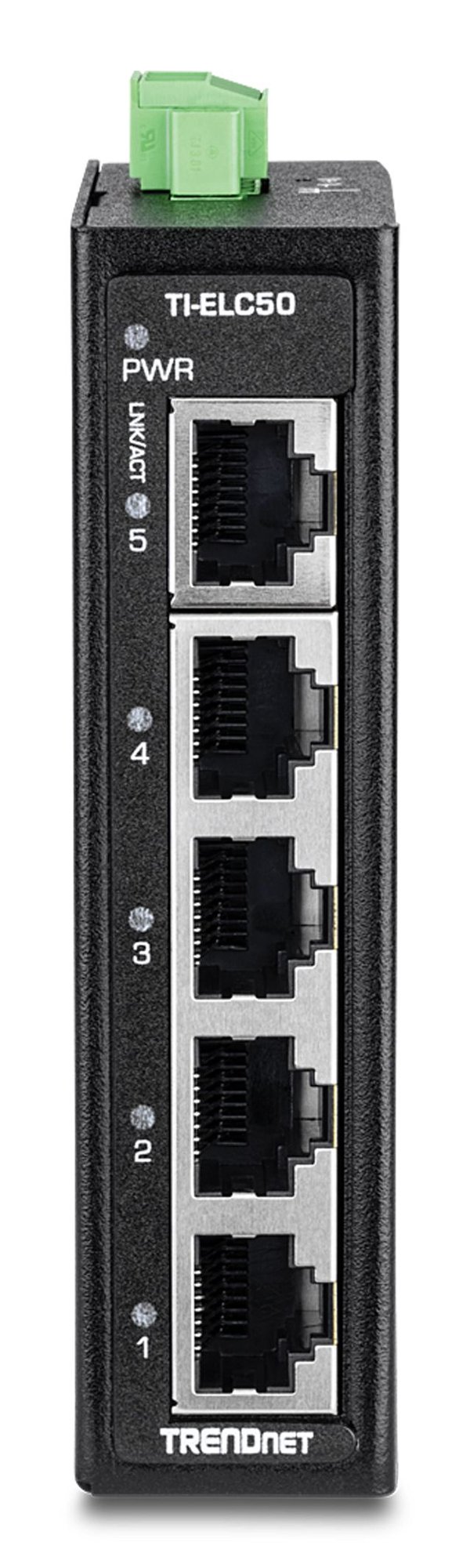 TRENDnet TI-ELC50 industrisvitsj 5-port Fast Ethernet DIN-skinne