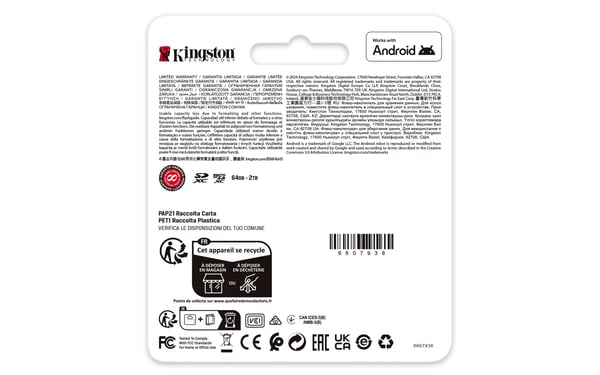 Kingston Canvas Go Plus Gen4 SDCG4/128GBSP microSDXC-kortti 128 GB A2 U3 V30