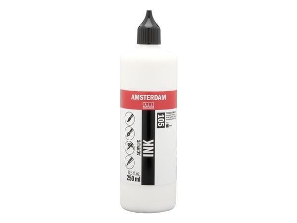 Amsterdam Acrylic Ink Bottle 250 ml Titanium White 105