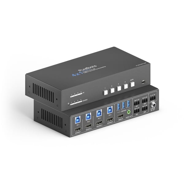 PureTools - HDBaseT 3.0 KVM Extender Set - USB-C/HDMI + USB Data ja Ethernet