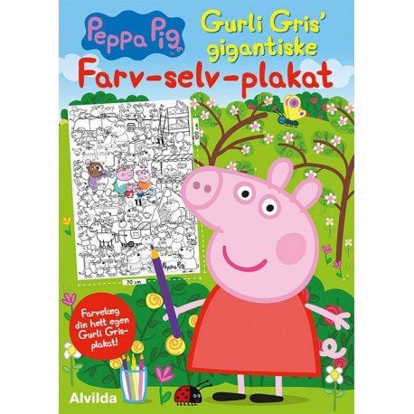 Peppa Pig Gurli grisens gigantiske farge-selv-plakat