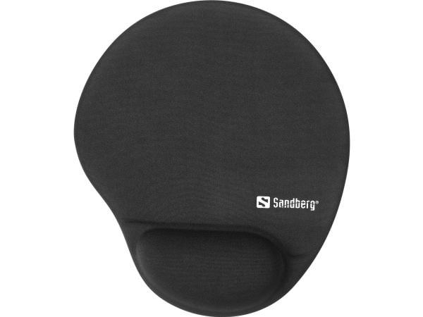 Sandberg - Musematte med håndleddsstøtte - memory foam, round