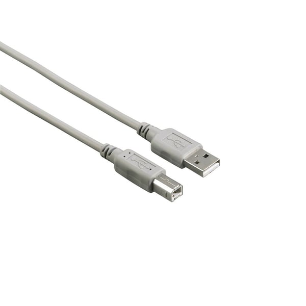 Hama Entry Line - USB-kabel - USB (hane) till USB typ B (hane) - USB 2.0 - 0.5 A - grå