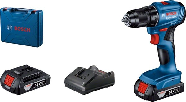 Bosch GSR 185-LI Professional sladdlös borrskruvdragare 18 V 2 x 2 Ah batterier