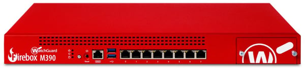 WatchGuard Firebox M390 - Säkerhetsfunktion - hög tillgänglighet - med 1 års standardsupport - 8 portar