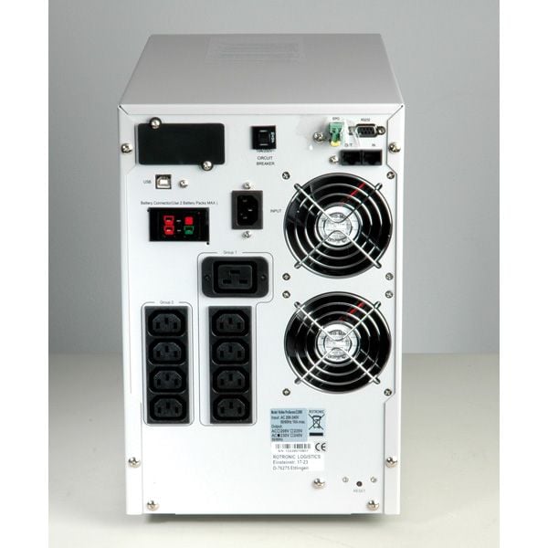 ROLINE ProSecure II 3000 - Online UPS, 95%, Grå, LCD, 0 - 40 °C, 37 g, 365 x 216 x 405 mm
