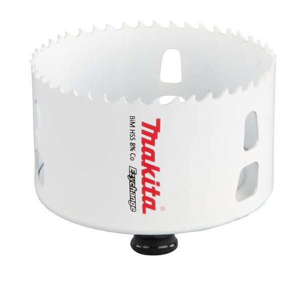 Makita E-03969, Yksi, Pora, Terästä, Alumiini, Muovi, Puu, Ruostumaton teräs, Valkoinen, Kaksoismetalli, 4,4 cm