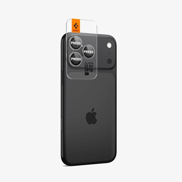 Spigen Optik Pro EZ Fit, Apple, iPhone 17 Pro, Fallsäker, Reptålig, Grå, 2 styck