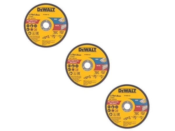 DeWALT DT20592-QZ, Klippskiva, Metall, Rostfritt stål, DeWALT, 9,5 mm, 7,6 cm, 1,6 mm