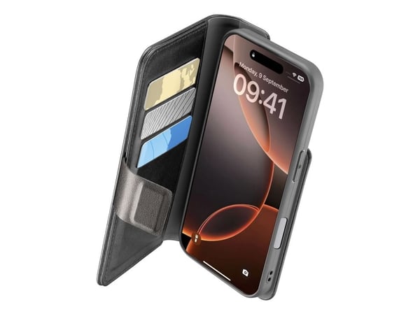 Cellularline 8018080483554, Folio, Apple, iPhone 16 Pro, 16 cm (6.3"), Svart