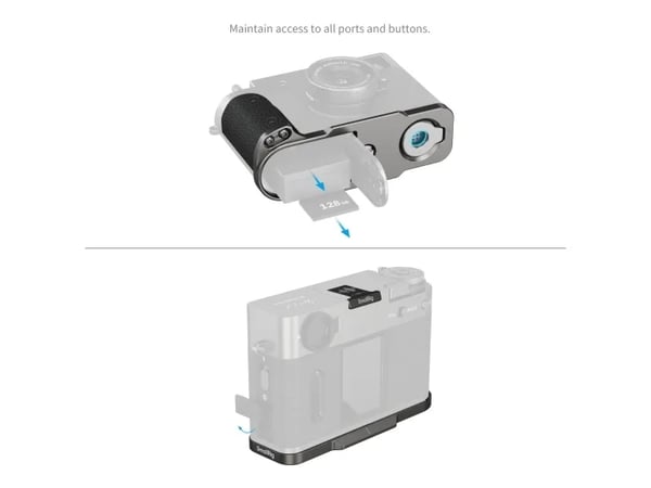 SmallRig 5217, Vapautuslevy, Puuhiili, Hopea, Alumiini, Silikoni, FUJIFILM X half, 107,9 mm, 44,2 mm