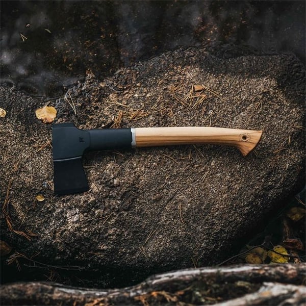 Fiskars 1051142, Yksittäinen kirves, Selviytymiskirves, Puu, 1 kpl, Terästä, Musta, Puu