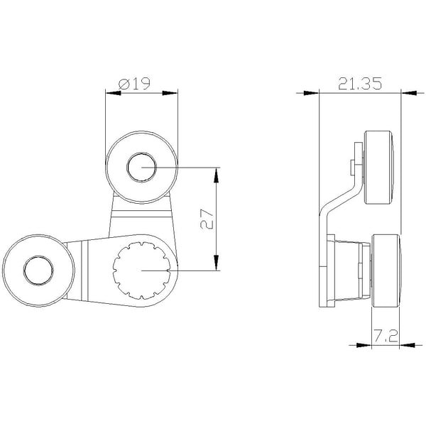 Siemens 3SE50000AT01 3SE5000-0AT01 Haarukkapainotanko Metallipalkki, muovirulla 1 kpl