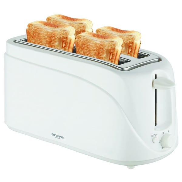 Orava HR-108, 4 skiver, Hvit, 1200 W, 230 V, 50 Hz, 370 mm
