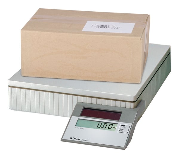 MAUL Solar Parcel Scale MAULparcel S grey 50 kg,, Elektronisk postvekt, 50 kg, 50 g, 100 g, Grå, 30 cm