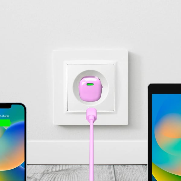 PURO PUFCMTCUSBC20WGPINK, Innendørs, AC, 12 V, Rosa