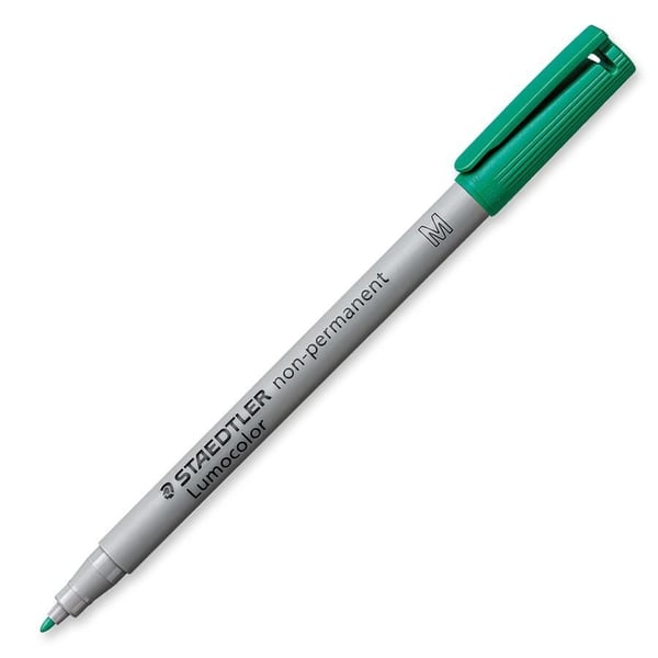 STAEDTLER Lumocolor 315 - Fiberspetspenna - icke-permanent - grön - 1 mm - medel (paket om 10)
