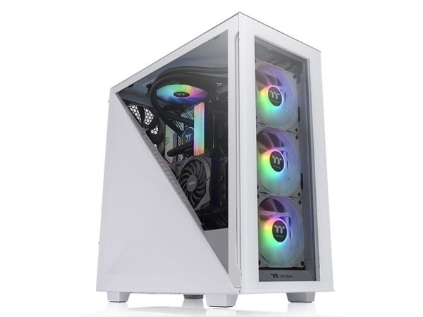 Thermaltake Divider 300 TG Snow - Tempered Glass Snow Edition - tower - ATX - sidepanel med vindu (herdet glass) - ingen strømforsyning (PS/2) - hv...