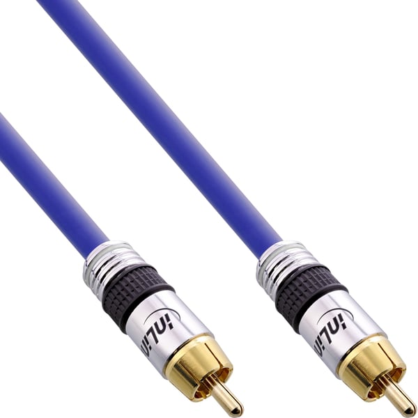 InLine 89401P, RCA, Hanstik, RCA, Hanstik, 1 m, Blå