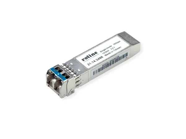 ROLINE 21.14.3498, Fiber optisk, 10000 Mbit/s, mini-GBIC/SFP, LC, 10000 m, Sølv