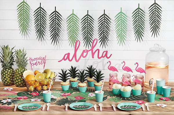 PartyDeco GL6, Garland, Papir, Gull, 1,5 m, Gutt/Jente, 1 stykker