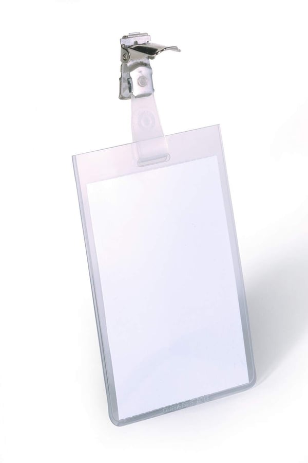 Nimikyltti 90x60 mm hihnakiinnikkeellä - 25 kpl/pkt