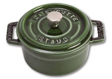 Staub Minis, Yksittäinen paistinpannu, Vihreä, valurauta, 0,25 L, 10 cm, 700 g