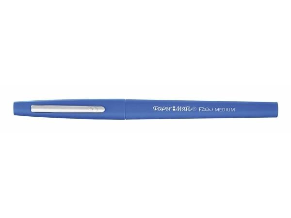 Papermate Flair, Medium, 1 färger, Blå, Rundad spets, 1 mm, Blå