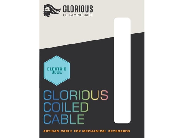 Glorious GLO-CBL-COIL-EB USB-spiralkabel USB-A till USB-C 1,36 m ljusblå