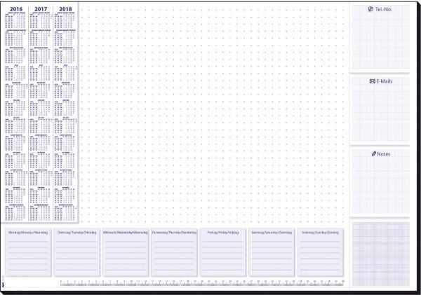 Sigel Lilac - Skriveunderlag - skrivebord - 2013-2015 - 30 ark - 595 x 410 mm
