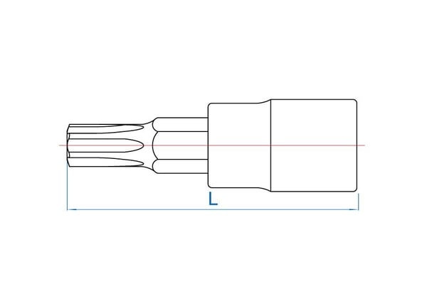 King Tony 203730, 1 styck, Torx, T30H, Krom, Stål, 37 mm, 15 g