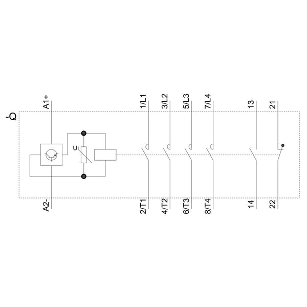 Siemens 3RT2326-2XB40-0LA2 Schütz 4 Schließer 690 V/AC 1 St., 102 mm, 80 mm, 112 mm, 131 mm, 688 g, 1 styck