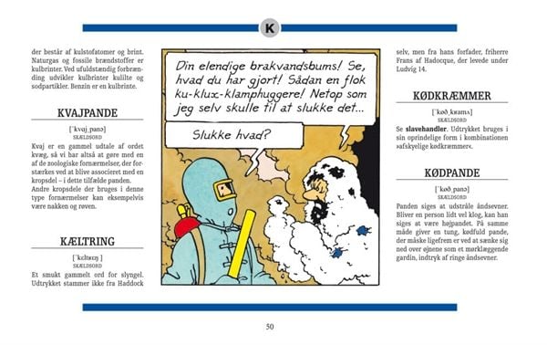 Kaptein Haddocks ordbok | Kristian Bang Foss | Språk: Dansk
