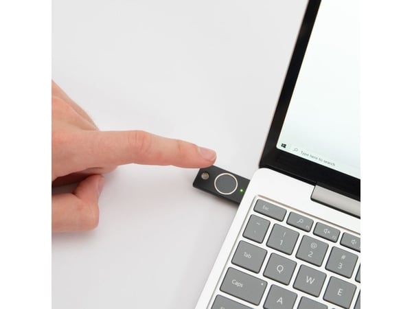 Yubico YubiKey C Bio FIDO Edition, Windows, macOS, Chrome OS, Linux, Musta, Google account, Microsoft account, Salesforce.com, FIDO HID device, ECC...