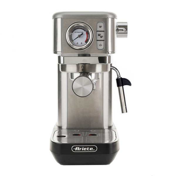 Ariete 1381/10, Espressokone, 1,1 L, Jauhettu kahvi, Kahvinappi, 1300 W, Hopea